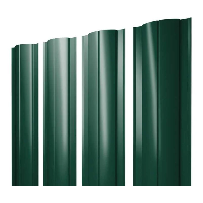 Штакетник Круглый Grand Line 0,45 Полиэстер - double RAL 6005 Зеленый Мох